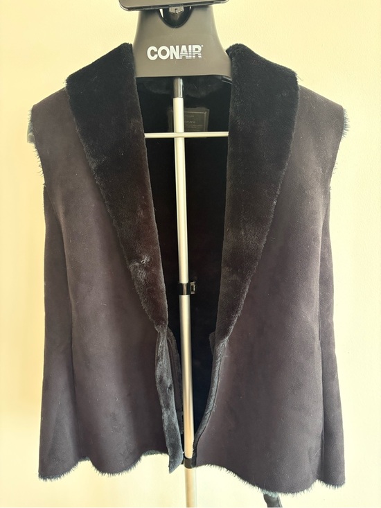 Ralph Lauren Jackets & Blazers - Authentic Ralph Lauren Women's Black Fur / Suede Vest - Classic Sleeveless Coat